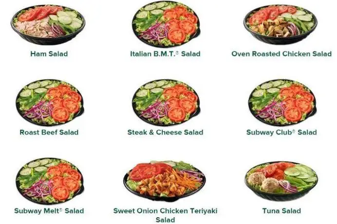 Subway Salads Nutrition
