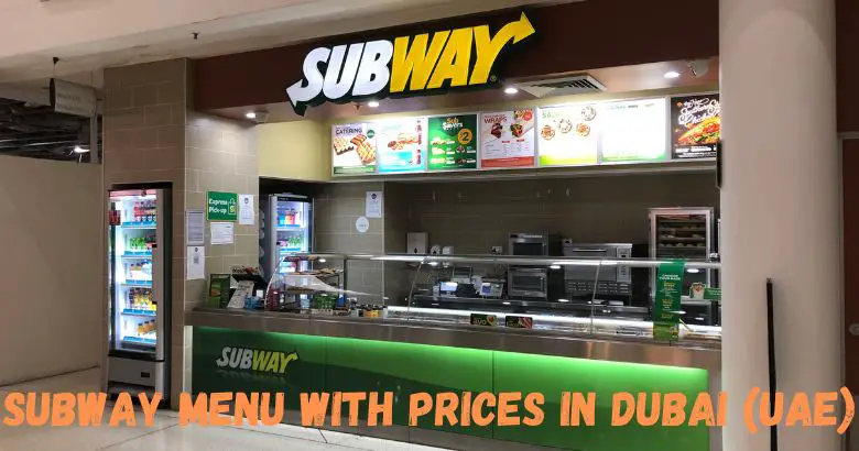 Subway Menu Prices (UAE)